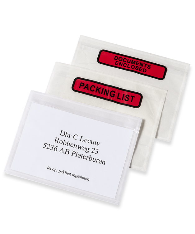 Packliste/Plastiktütenumschläge Enveloppen A6 / C6 - 